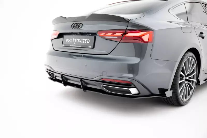 Maxton Design Street Pro Heckdiffusor für Audi A5 F5 Facelift schwarz mit Hochglanz Flaps – Ansicht 3