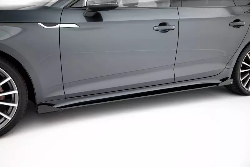Maxton Design Street Pro Seitenschweller Flaps für Audi A5 Sportback F5 Facelift Hochglanz schwarz – Ansicht 3