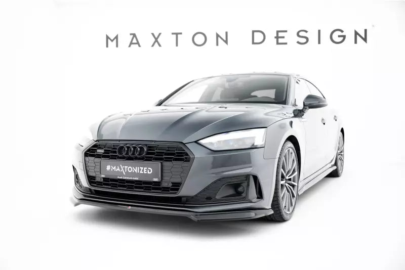 Maxton Design Frontlippe für Audi A5 F5 Facelift Hochglanz schwarz – Ansicht 1