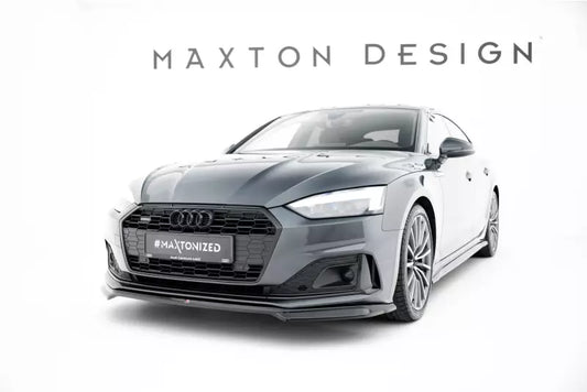Maxton Design Frontlippe für Audi A5 F5 Facelift Hochglanz schwarz – Ansicht 1