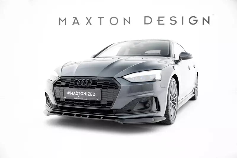 Maxton Design Frontlippe für Audi A5 F5 Facelift Hochglanz schwarz – Ansicht 1