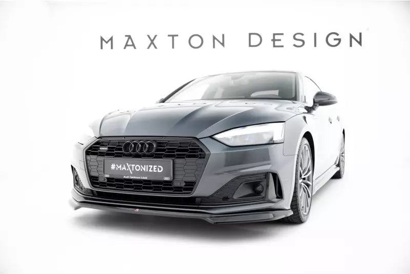 Maxton Design Frontlippe für Audi A5 F5 Facelift Hochglanz schwarz – Ansicht 4