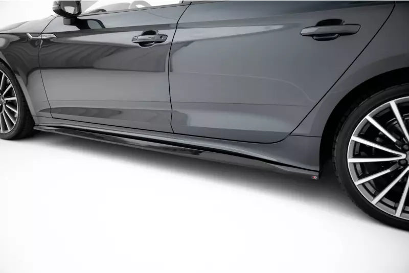 Maxton Design Seitenschweller (Paar) für Audi A5 Sportback F5 Facelift Hochglanz schwarz – Ansicht 2