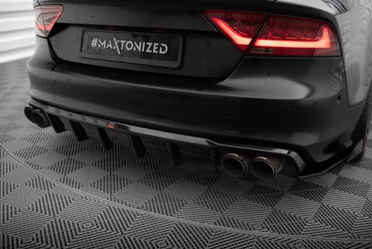 Maxton Design Heckdiffusor für Audi S7 C7 Hochglanz schwarz – Ansicht 1