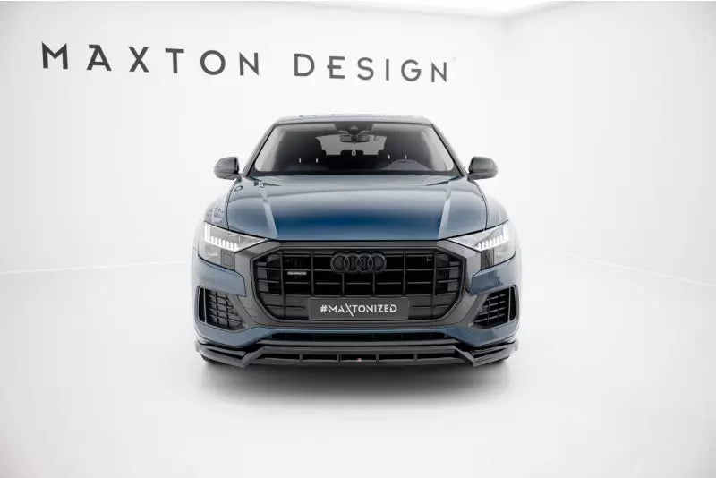 Maxton Design Frontlippe für Audi Q8 Mk1 Hochglanz schwarz – Ansicht 1