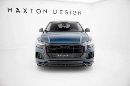 Maxton Design Frontlippe für Audi Q8 Mk1 Hochglanz schwarz – Ansicht 1