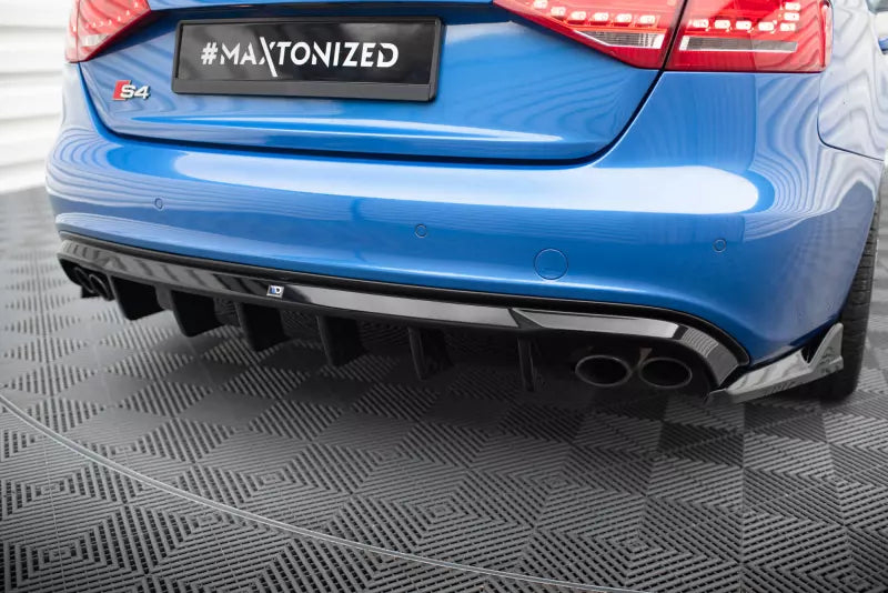Maxton Design Heckdiffusor V.3 für Audi S4 Limousine / Avant B8 Hochglanz schwarz – Ansicht 1