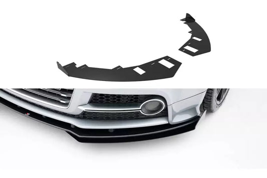 Maxton Design Street Pro Frontlippen Flaps für Audi TT S / TT S-Line 8J Facelift Hochglanz schwarz – Ansicht 1