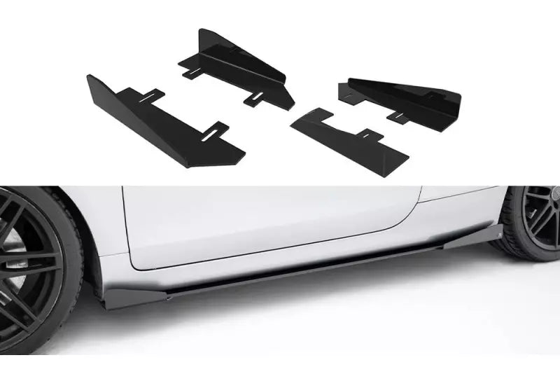 Maxton Design Street Pro Seitenschweller Flaps für Audi TT S / TT S-Line 8J Facelift Hochglanz schwarz – Ansicht 1