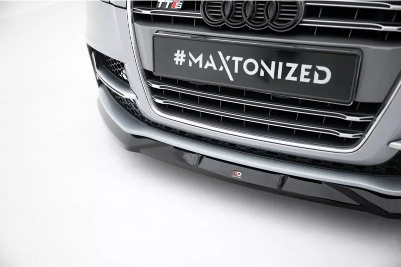 Maxton Design Frontlippe für Audi TT S / TT S-Line 8J Facelift Hochglanz schwarz – Ansicht 3