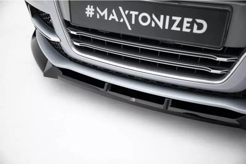 Maxton Design Frontlippe für Audi TT S / TT S-Line 8J Facelift Hochglanz schwarz – Ansicht 2