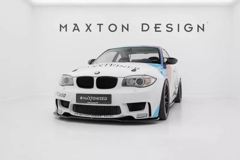 Maxton Design Frontlippe für BMW 1er M Coupe E82 Hochglanz schwarz – Ansicht 1