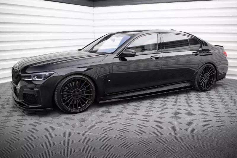 Maxton Design Seitenschweller (Paar) für BMW 7er Lang M-Paket G12 Hochglanz schwarz – Ansicht 2