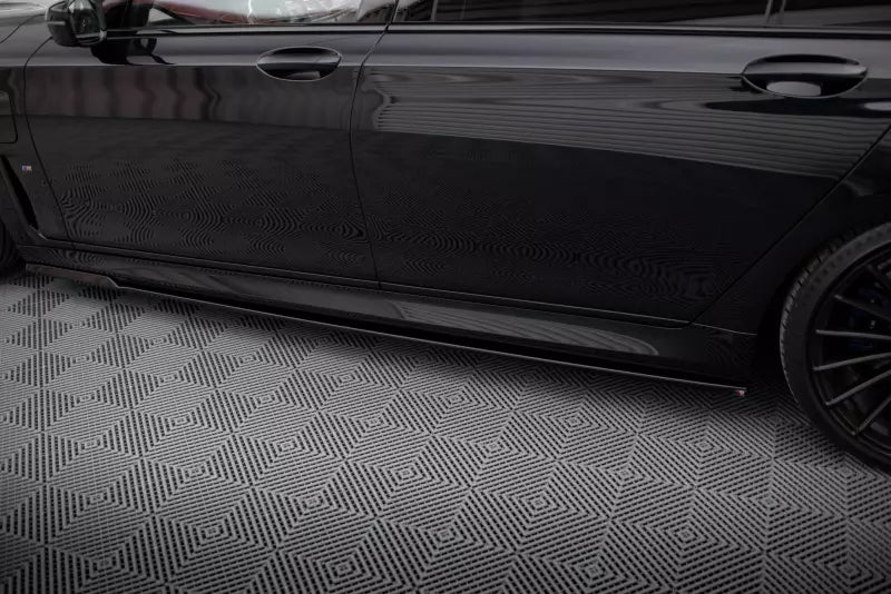 Maxton Design Seitenschweller (Paar) für BMW 7er Lang M-Paket G12 Hochglanz schwarz – Ansicht 3