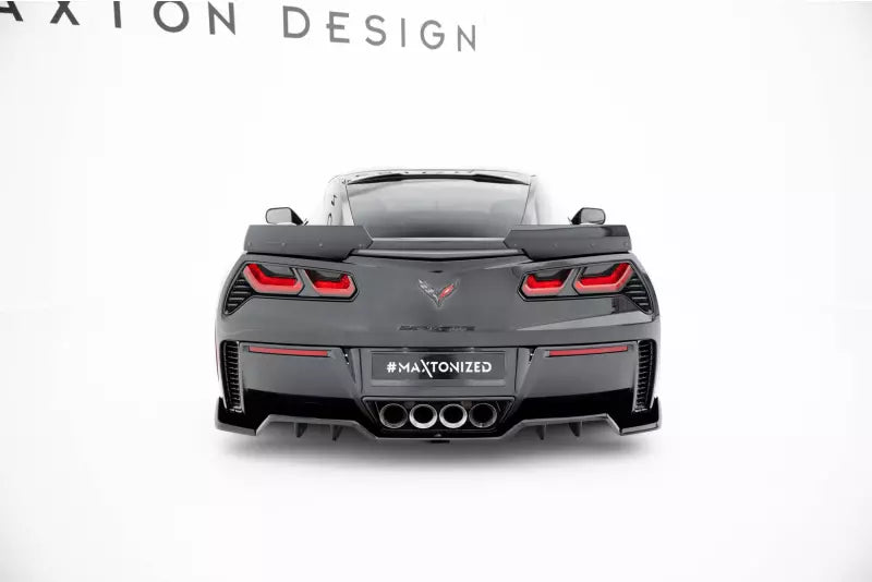 Maxton Design Heckdiffusor mit Flaps für Chevrolet Corvette Z06 C7 Hochglanz schwarz – Ansicht 1