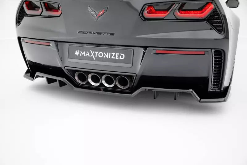 Maxton Design Heckdiffusor mit Flaps für Chevrolet Corvette Z06 C7 Hochglanz schwarz – Ansicht 3