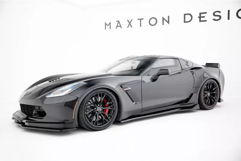 Maxton Design Seitenschweller (Paar) für Chevrolet Corvette Z06 C7 Hochglanz schwarz – Ansicht 2