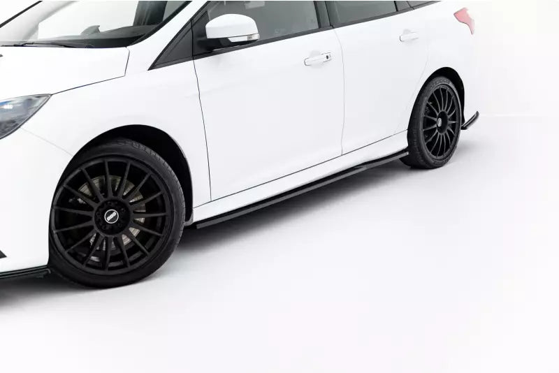 Maxton Design Seitenschweller (Paar) für Ford Focus ST Mk3 Hochglanz schwarz – Ansicht 1