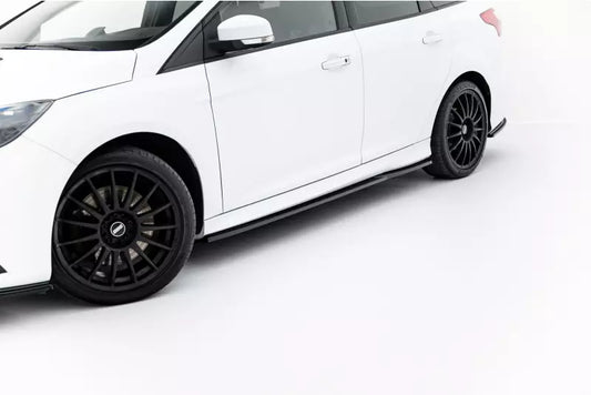Maxton Design Seitenschweller (Paar) für Ford Focus ST Mk3 Hochglanz schwarz – Ansicht 1