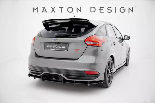 Maxton Design Street Pro Heckdiffusor für Ford Focus ST Mk3 Facelift schwarz – Ansicht 1