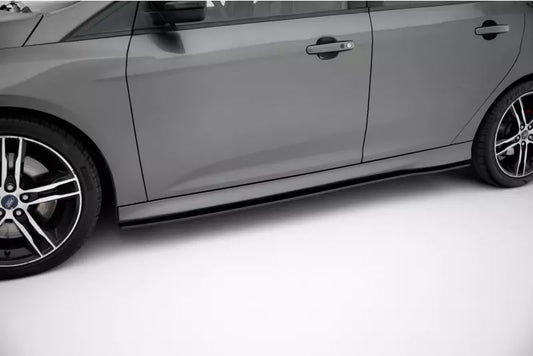 Maxton Design Street Pro Seitenschweller (Paar) für Ford Focus ST Mk3 Facelift schwarz – Ansicht 1