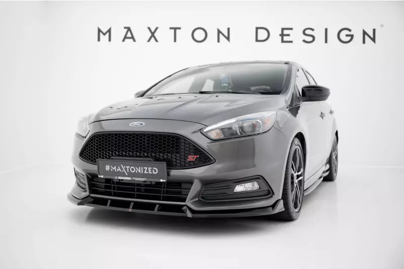 Maxton Design Frontlippe für Ford Focus ST Mk3 Facelift Hochglanz schwarz – Ansicht 1