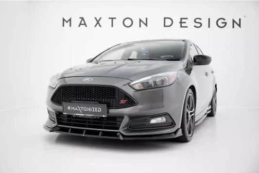 Maxton Design Frontlippe für Ford Focus ST Mk3 Facelift Hochglanz schwarz – Ansicht 1