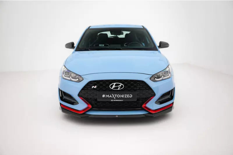 Maxton Design Frontlippe V.1 für Hyundai Veloster N Mk2 Hochglanz schwarz – Ansicht 2