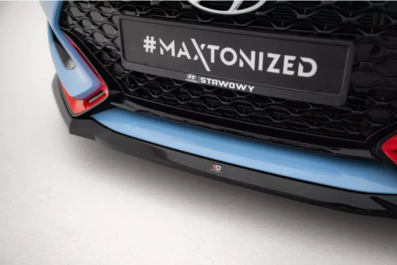 Maxton Design Frontlippe V.1 für Hyundai Veloster N Mk2 Hochglanz schwarz – Ansicht 3
