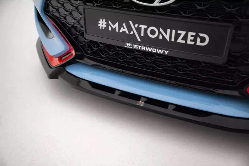 Maxton Design Frontlippe V.2 für Hyundai Veloster N Mk2 Hochglanz schwarz – Ansicht 3
