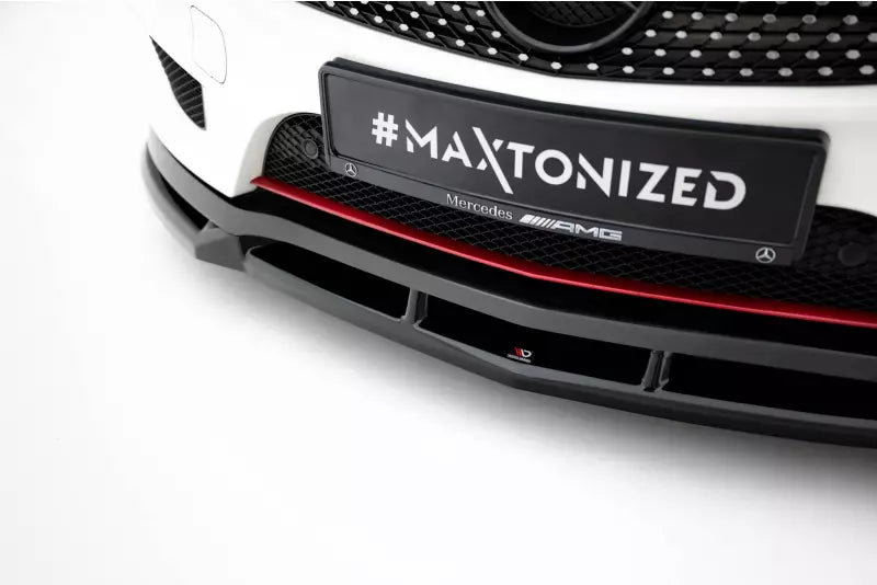 Maxton Design Frontlippe für Mercedes CLA AMG-Line C117 Hochglanz schwarz – Ansicht 3