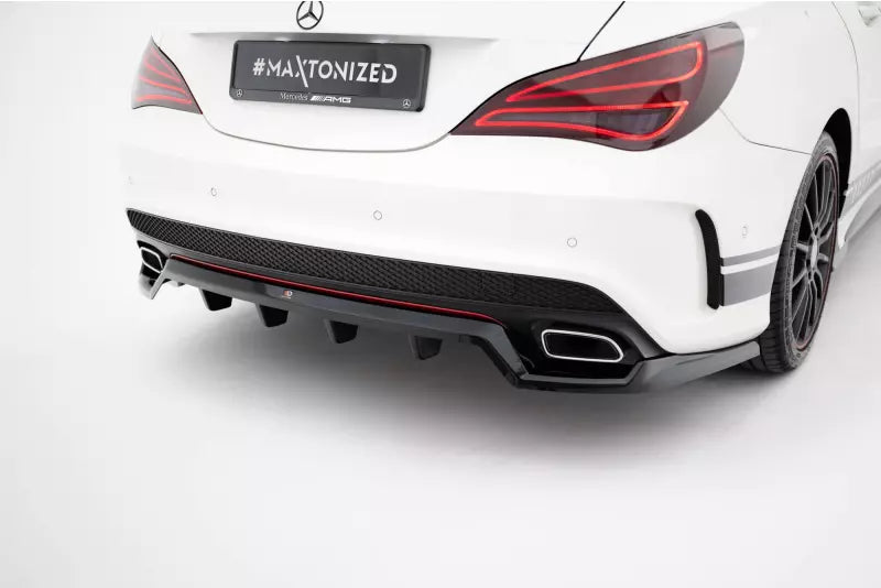 Maxton Design Heckdiffusor für Mercedes CLA AMG-Line C117 Hochglanz schwarz – Ansicht 1