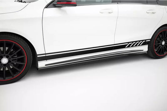 Maxton Design Seitenschweller (Paar) für Mercedes CLA AMG-Line C117 Hochglanz schwarz – Ansicht 1