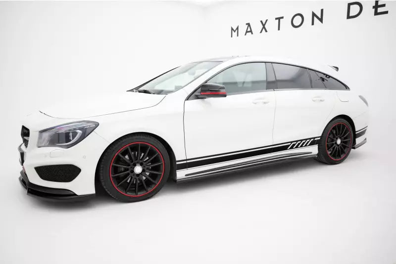 Maxton Design Seitenschweller (Paar) für Mercedes CLA AMG-Line C117 Hochglanz schwarz – Ansicht 2
