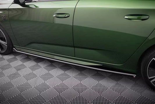Maxton Design Seitenschweller (Paar) für Peugeot 308 Hatchback Mk3 Hochglanz schwarz – Ansicht 1