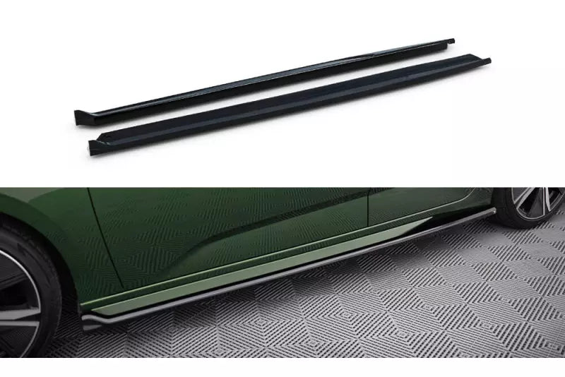 Maxton Design Seitenschweller (Paar) für Peugeot 308 Hatchback Mk3 Hochglanz schwarz – Ansicht 2