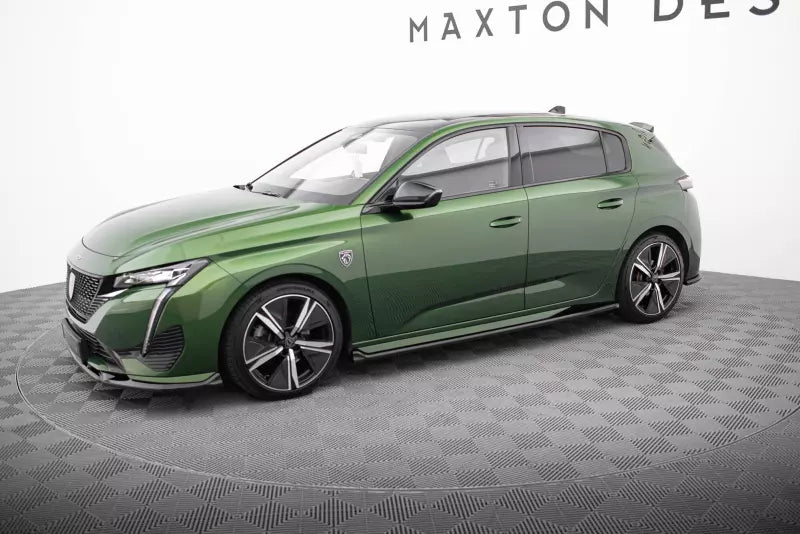 Maxton Design Seitenschweller (Paar) für Peugeot 308 Hatchback Mk3 Hochglanz schwarz – Ansicht 3