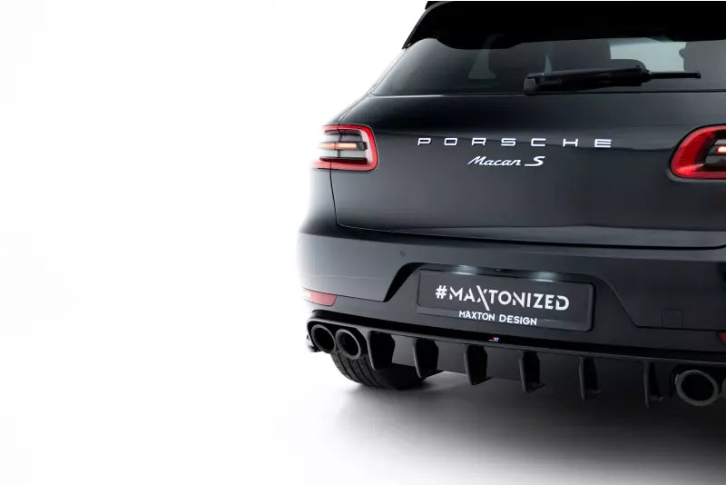 Maxton Design Heckdiffusor für Porsche Macan GTS / Sport Design Mk1 Facelift Hochglanz schwarz – Ansicht 1
