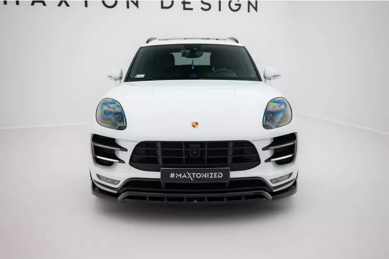 Maxton Design Frontlippe für Porsche Macan Turbo Mk1 Hochglanz schwarz – Ansicht 1