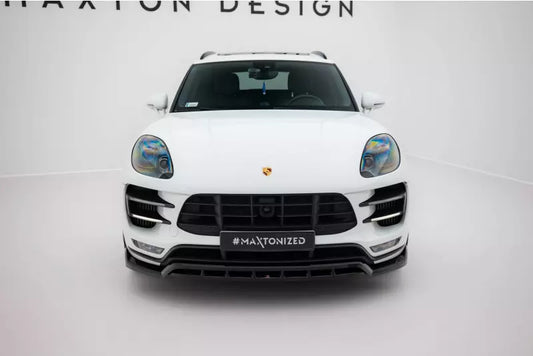 Maxton Design Frontlippe für Porsche Macan Turbo Mk1 Hochglanz schwarz – Ansicht 1
