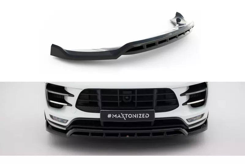 Maxton Design Frontlippe für Porsche Macan Turbo Mk1 Hochglanz schwarz – Ansicht 2