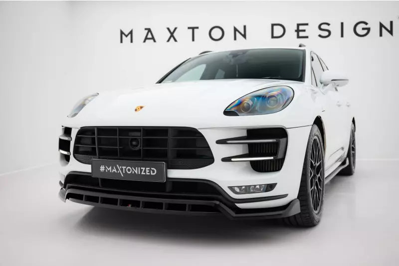Maxton Design Frontlippe für Porsche Macan Turbo Mk1 Hochglanz schwarz – Ansicht 3