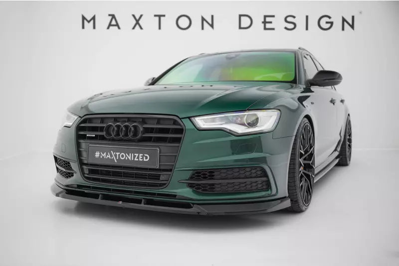 Maxton Design Frontlippe V.3 für Audi A6 S-line / S6 C7 Hochglanz schwarz – Ansicht 1