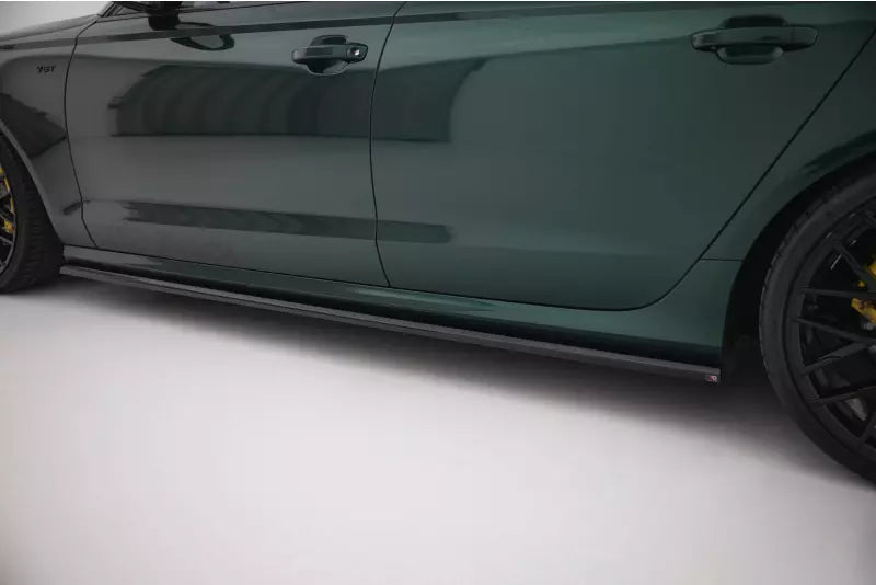 Maxton Design Seitenschweller (Paar) für Audi A6 S-line / S6 C7 Hochglanz schwarz – Ansicht 3