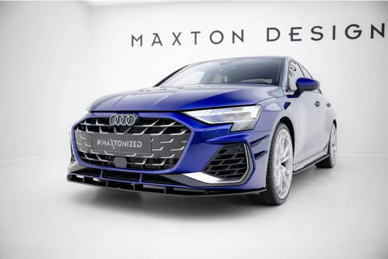 Maxton Design Street Pro Frontlippe für Audi S3 / A3 S-line 8Y Facelift schwarz – Ansicht 1