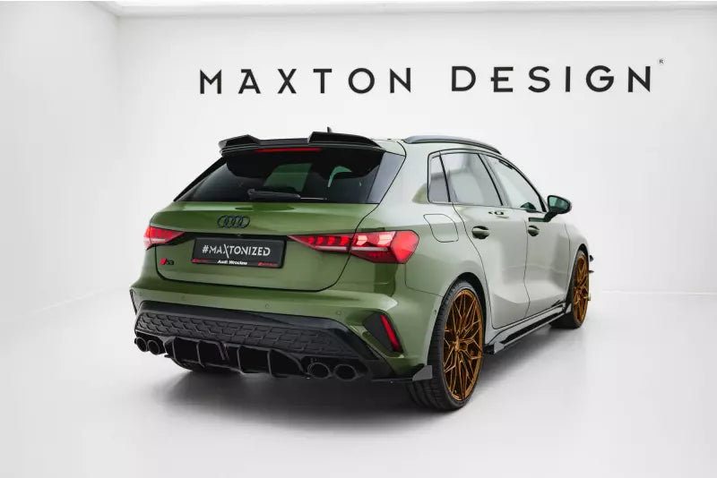 Maxton Design Street Pro Diffusor Flaps für Audi S3 Sportback 8Y Facelift Hochglanz schwarz – Ansicht 2
