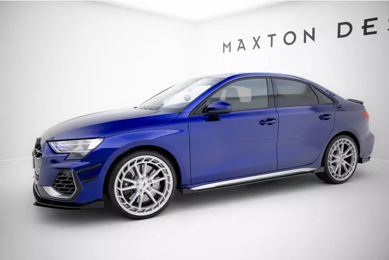 Maxton Design Street Pro Seitenschweller (Paar) für Audi S3 / A3 S-line 8Y Facelift Hochglanz schwarz – Ansicht 2