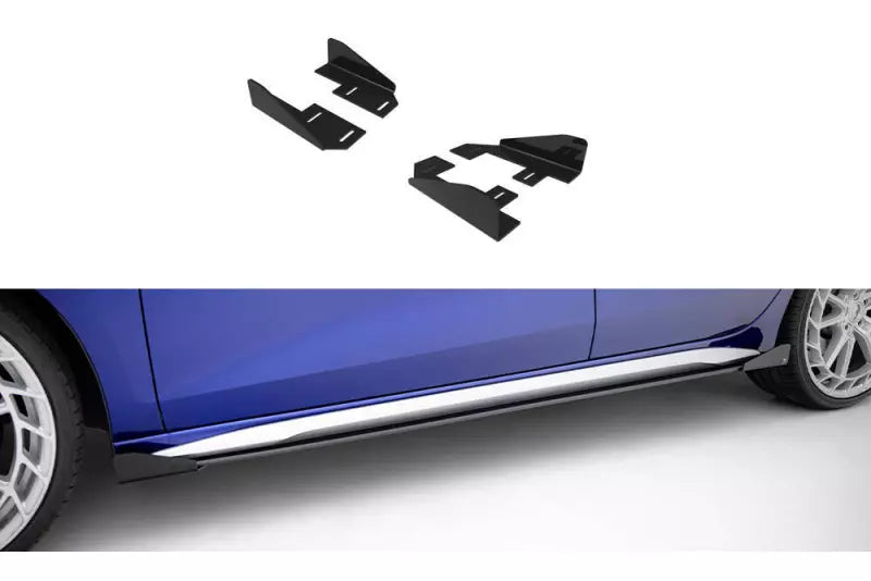 Maxton Design Street Pro Seitenschweller Flaps für Audi S3 / A3 S-line 8Y Facelift Hochglanz schwarz – Ansicht 1