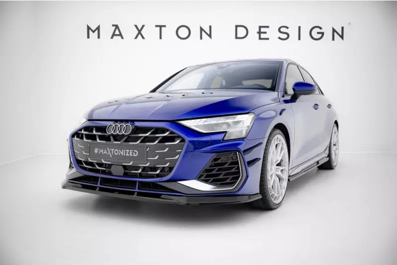 Maxton Design Frontlippe V.1 für Audi S3 / A3 S-line 8Y Facelift Hochglanz schwarz – Ansicht 1
