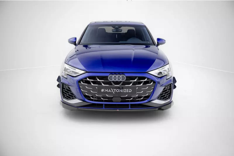 Maxton Design Frontlippe V.2 für Audi S3 / A3 S-line 8Y Facelift Hochglanz schwarz – Ansicht 2